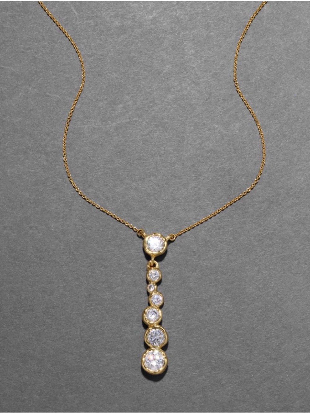 NEW Alexis Bittar Asterales Bubble Necklace Gold Clear C Z AU16